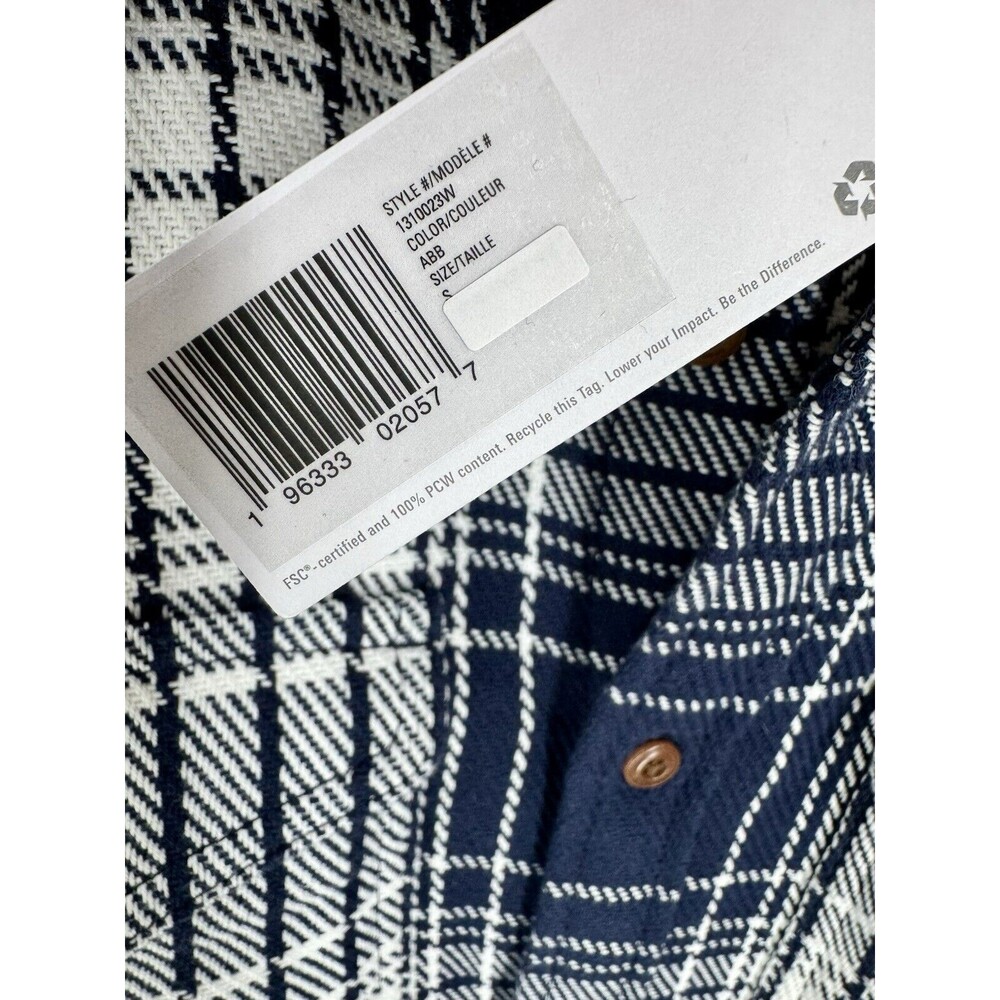Outerknown Blanket Shirt Plaid Button Up Organic Cotton 1310023W ABB Mens S Blue - Picture 5 of 7